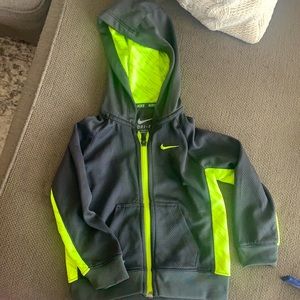 Nike zip up grey and yellow - 2t